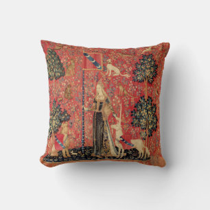 DAM OCH UNICORN Lejon,Fantasy Flowers,Animals Kudde