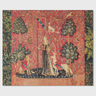 DAM OCH UNICORN Lejon,Fantasy Flowers,Animals Presentpapper