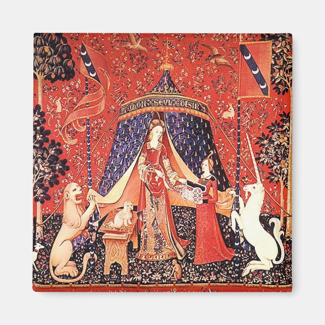 dam och Unicorn Magnet (Framsidan)