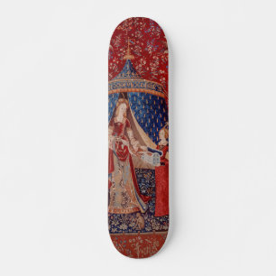 Dam och Unicorn Medieval Tapestry Desire Mini Skateboard Bräda 18,5 Cm