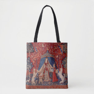 Dam och Unicorn Medieval Tapestry Desire Tygkasse