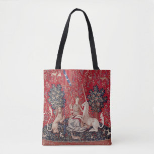 Dam och Unicorn Medieval Tapestry Sight Tygkasse