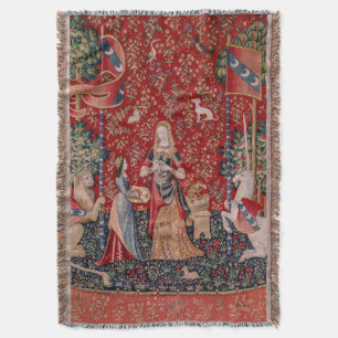 Dam och Unicorn Medieval Tapestry Smell Filt