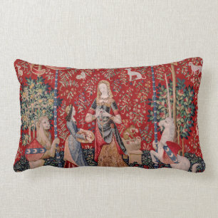 Dam och Unicorn Medieval Tapestry Smell Lumbarkudde