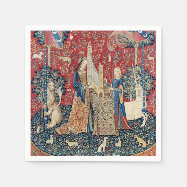 Dam och Unicorn Pappersservett (Framsidan)