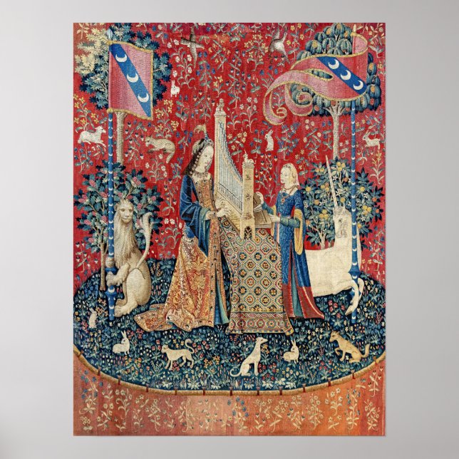 Dam och Unicorn Poster (Framsidan)