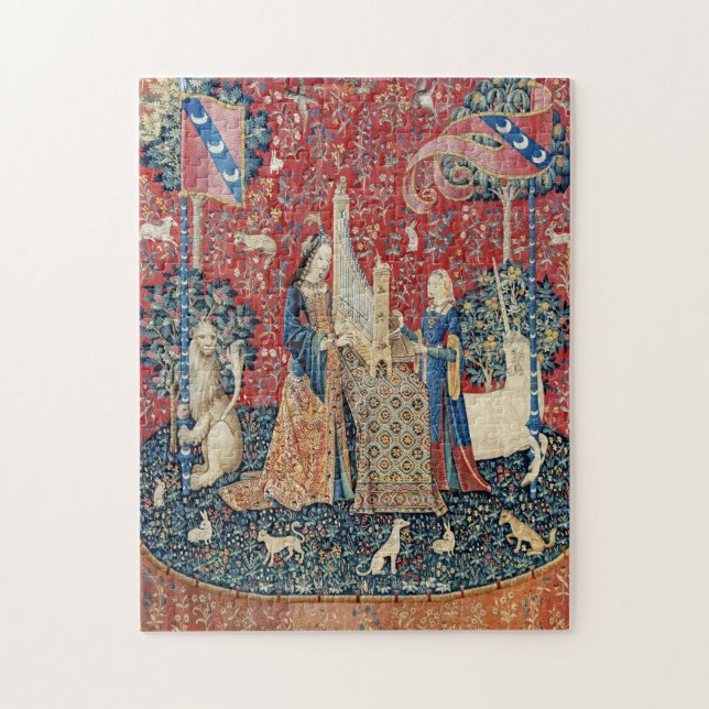 Dam och Unicorn Pussel (Vertikal)