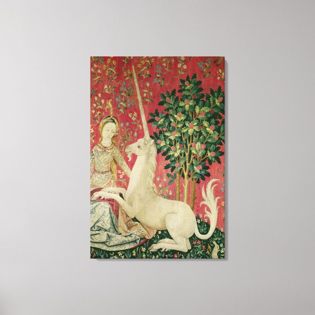 Dam och Unicorn: "Sight" Canvastryck (Framsida)