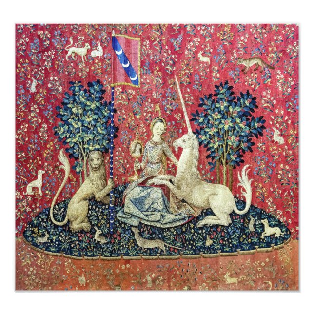 Dam och Unicorn, Sight Fototryck (Framsidan)