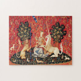 DAM OCH UNICORN Sight, Lejon,Flowers,Animals Pussel