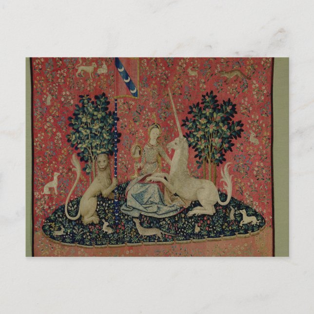 Dam och Unicorn: "Sight" Vykort (Framsida)