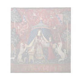 Dam och Unicorn Tapestry Anteckningsblock
