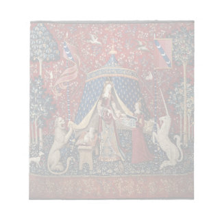Dam och Unicorn Tapestry Anteckningsblock
