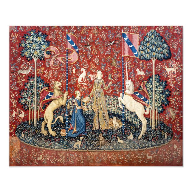 Dam och Unicorn, Taste Fototryck (Framsidan)