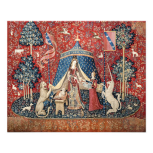 Dam och Unicorn, till min enda önskan Fototryck