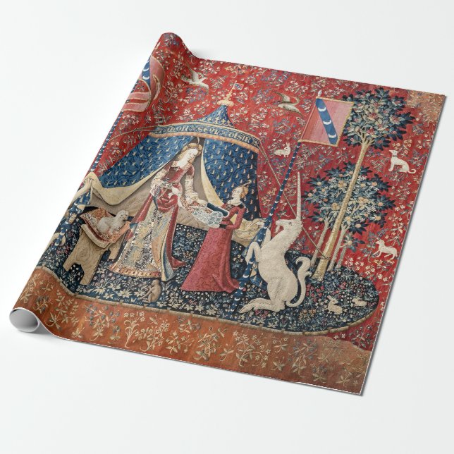 Dam och Unicorn, till min enda önskan Presentpapper (Utrullad)