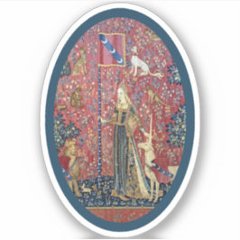 Dam och Unicorn (Touch) Vinylkecker Klistermärken