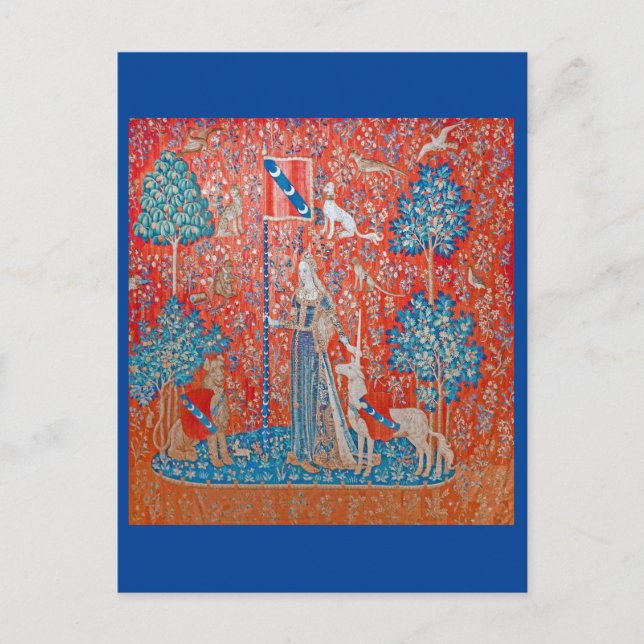 Dam och Unicorn/Touch Vykort (Framsida)