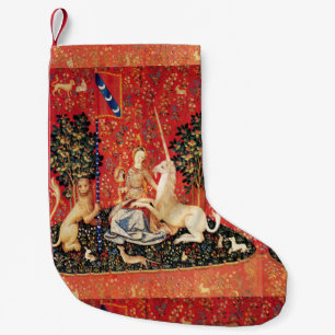 DAM- OCH UNICORNfantasiblommor, djur Liten Julstrumpa