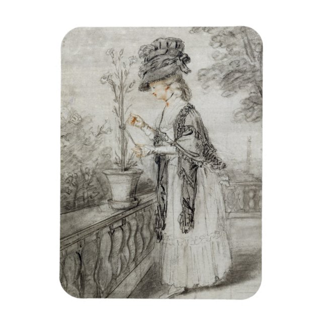 Dam om en terrasstöt mot en nejlikanläggning (svar magnet (Vertikal)