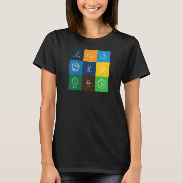 Dam Om Grön Yoga  5 T Shirt (Framsida)
