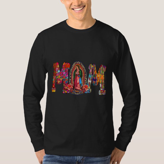 Dam om Guadalupe Catholique Virgin Mary Mexican T Shirt (Framsida)