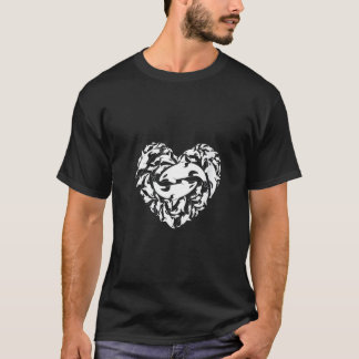 Dam Orca Valhjärta V-ringad T Shirt