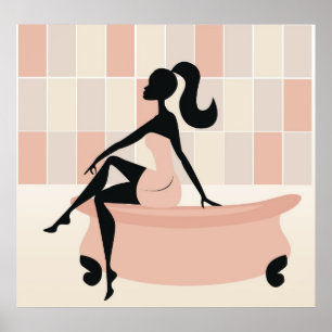 Dam på Bath Poster