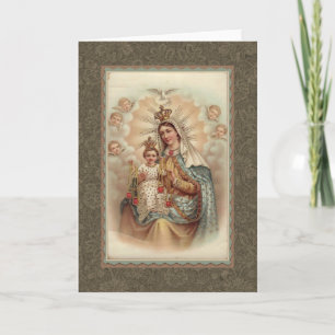 Dam på berget Carmel Baby Jesus Scapular Card Kort