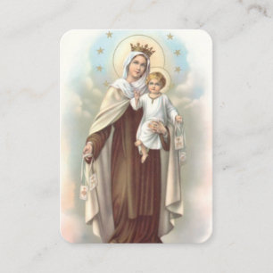 Dam på berget Carmel Stars Prayer Card Visitkort