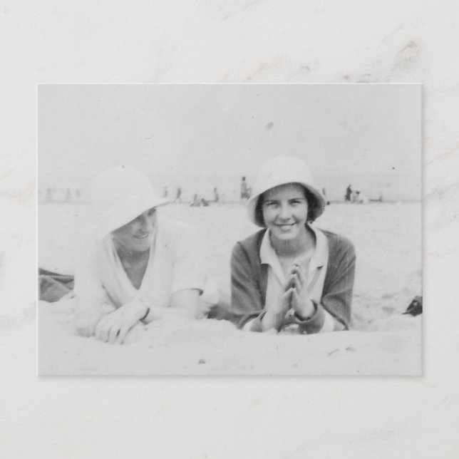 Dam på det gamla svarta och vita vykortet vykort (Framsida)