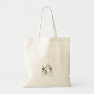 Dam på en cykel Tote Bag Tygkasse