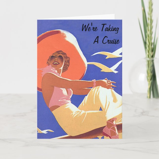 Dam på en kryssning kort (Framsida)