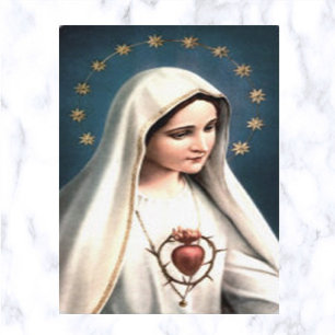 Dam på Fatima Prayer Card Visitkort