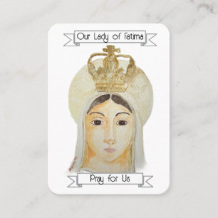 Dam på Fatima Prayer Card Visitkort
