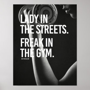 Dam på gatorna - Freak på gymmet - Flickor Fi Poster