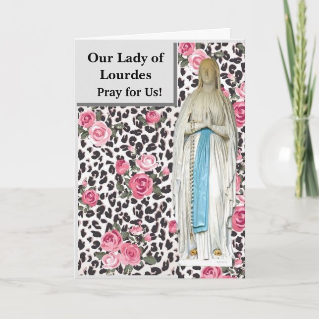Dam på Lourdes Card Kort (Framsida)