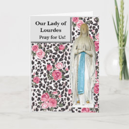 Dam på Lourdes Card Kort