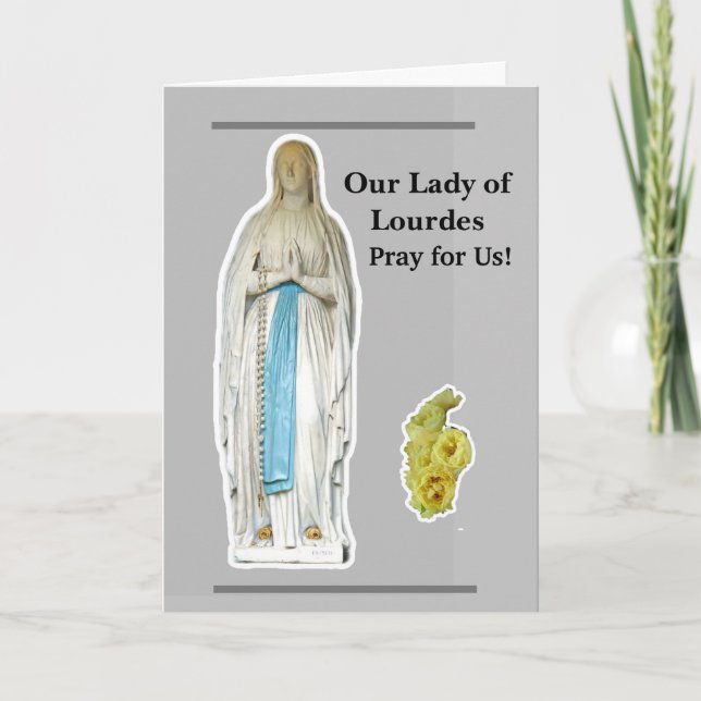 Dam på Lourdes Card Kort (Framsida)