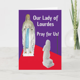 Dam på Lourdes Card Kort
