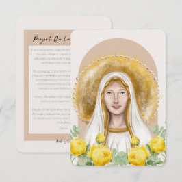 Dam på Lourdes Prayer Card Tack Kort