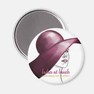 Dam på Lunch - Elegant Keepsaké Magnet! Magnet