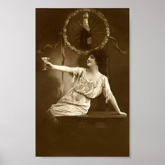 Dam på Nyårsafton Ephemeral Poster (Framsidan)