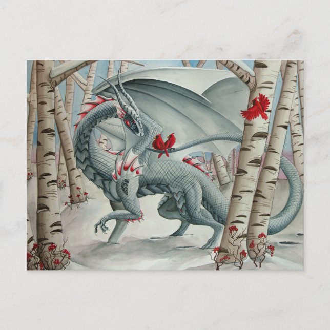 Dam på skogskortet vykort (Framsida)