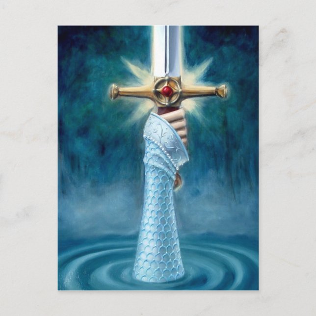 Dam på vykortet Sjö Vykort (Framsida)