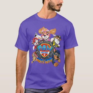 Dam PAW Patrolhe Mighty Movie Flying VNeck vintage T Shirt