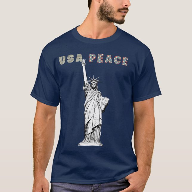 Dam Peace & Liberty T-Shirt (Framsida)