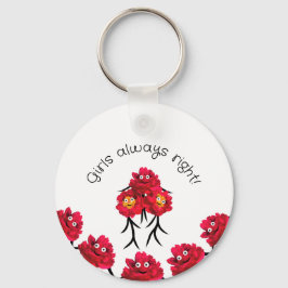 Dam peonies nyckelring