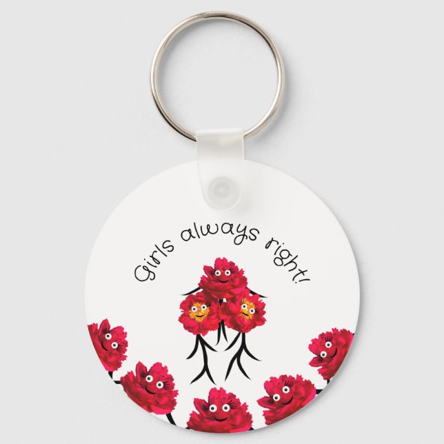 Dam peonies nyckelring (Framsida)