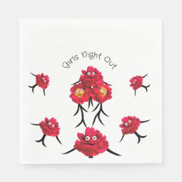 Dam peonies pappersservett